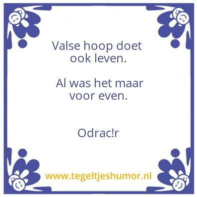 Tegeltje: Hoop