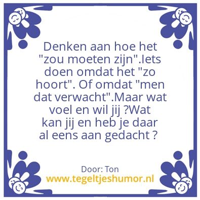 Tegeltje: Leven