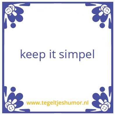 Tegeltje: simpel