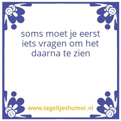 Tegeltje: vragen