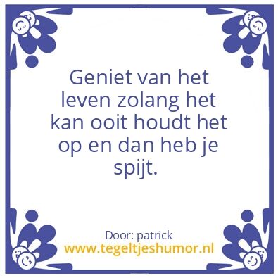 Tegeltje: leven