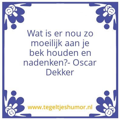 Tegeltje: Moeilijk