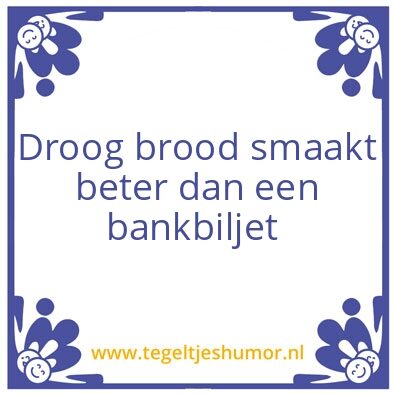 Tegeltje: Brood