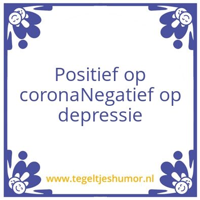 Tegeltje: Corona