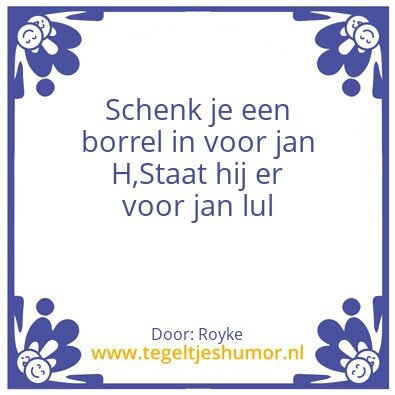 Tegeltje: Jan lul