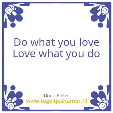 Tegeltje: doing