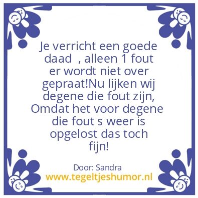 Tegeltje: Dus dat!!