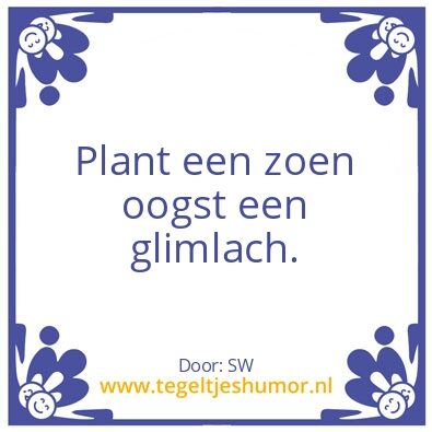 Tegeltje: Glimlach
