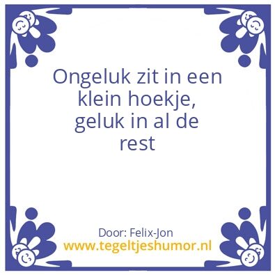 Tegeltje: geluk