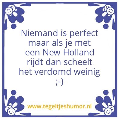 Tegeltje: New Holland