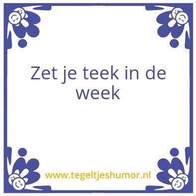 Tegeltje: Teken