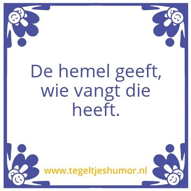 Tegeltje: Hemel