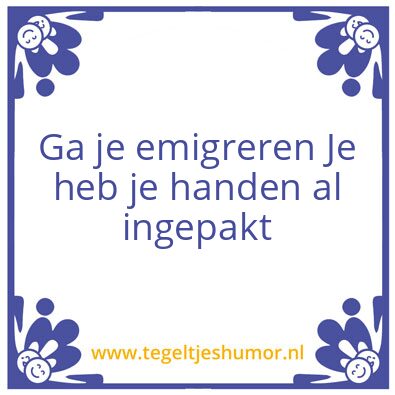 Tegeltje: Werken