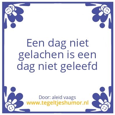 Tegeltje: lachen