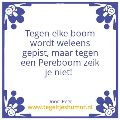 Tegeltje: Peer