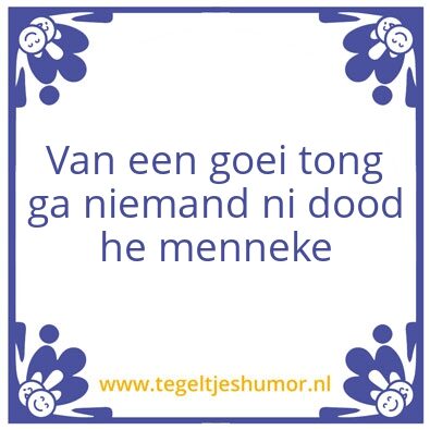 Tegeltje: De bomma