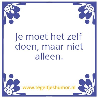 Tegeltje: High Five of Life: tip #6