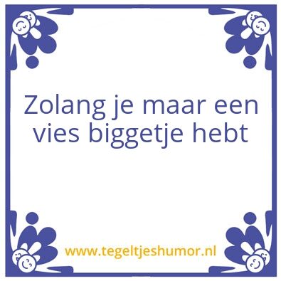 Tegeltje: biggetje