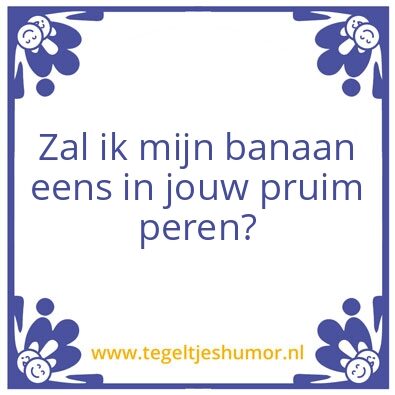 Tegeltje: De fruitmand