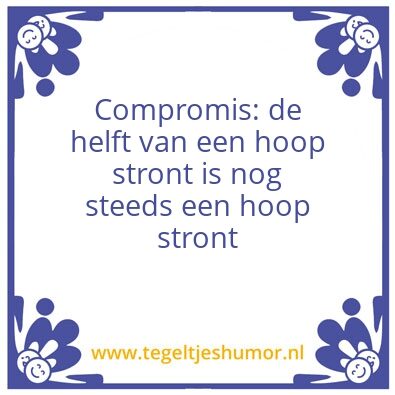 Tegeltje: Compromis