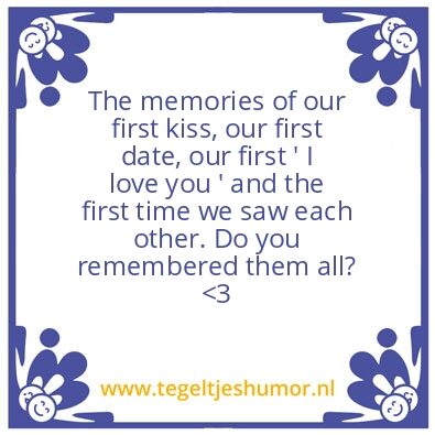 Tegeltje: Memories