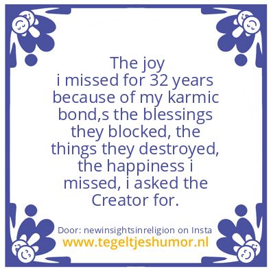 Tegeltje: karmic bond,s