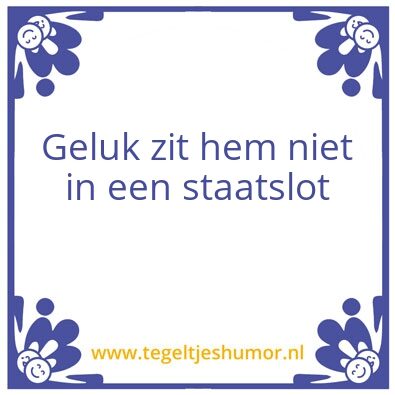 Tegeltje: Staatslot