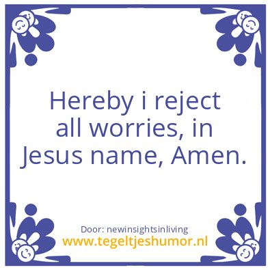 Tegeltje: in Jesus name