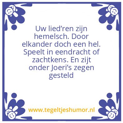 Tegeltje: Samenspraak