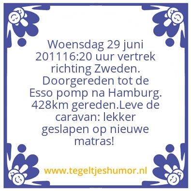 Tegeltje: Woensdag 29 juni 2011