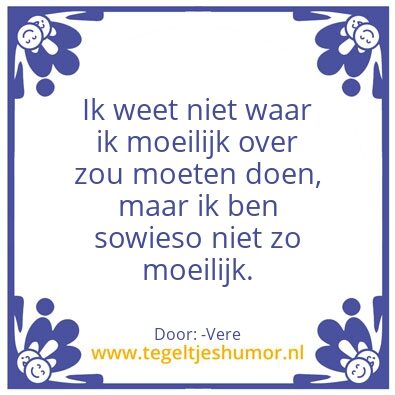 Tegeltje: .