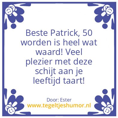 Tegeltje: 50 jaar