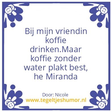 Tegeltje: koffie