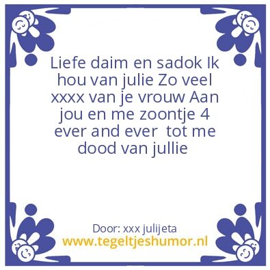 Tegeltje: liefde voor meman  en zoontje