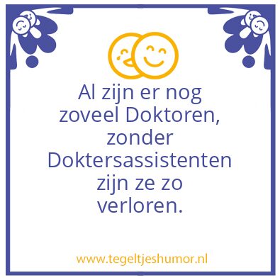 Tegeltje: Doktersassistenten