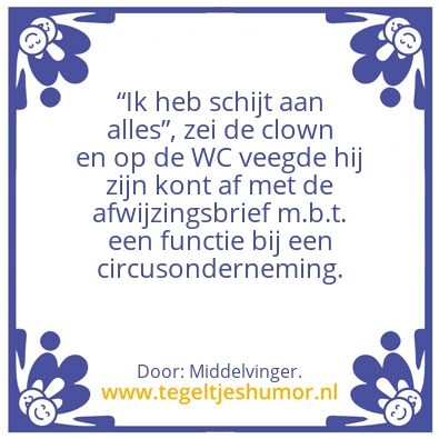 Tegeltje: Afwijzingsbrief.