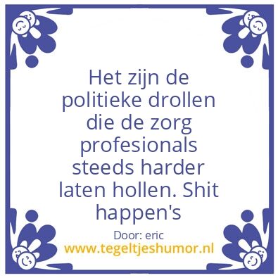 Tegeltje: Zorgdrol