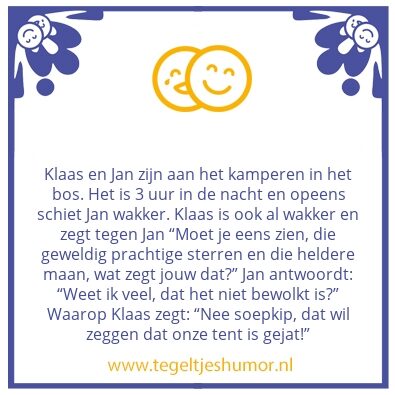 Tegeltje: Kamperen