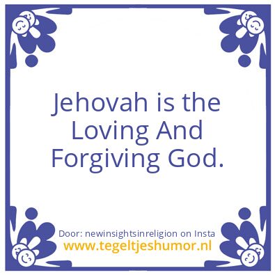 Tegeltje: JEHOVAH