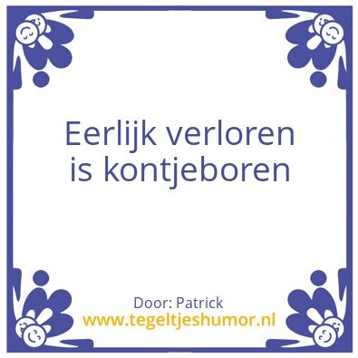 Tegeltje: Kontjeboren