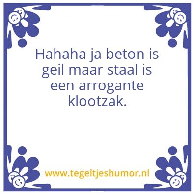Tegeltje: beton en staal
