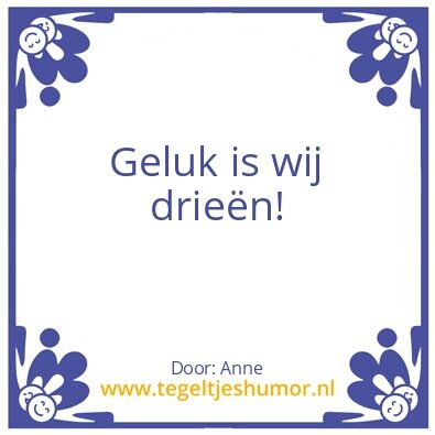 Tegeltje: Geluk
