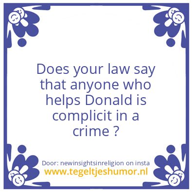 Tegeltje: Dum Donald,s actions