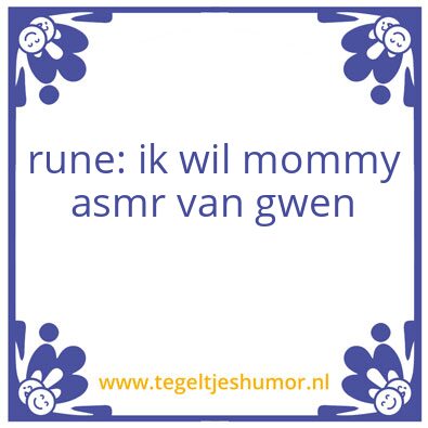 Tegeltje: rune wil gwen