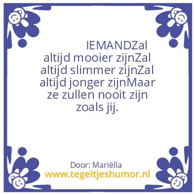 Tegeltje: Iemand