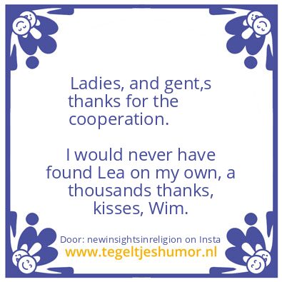 Tegeltje: a thousands thanks,