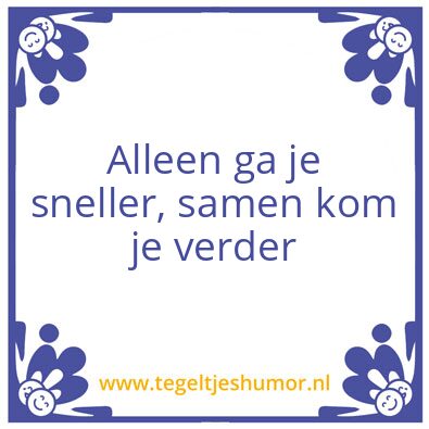 Tegeltje: samen