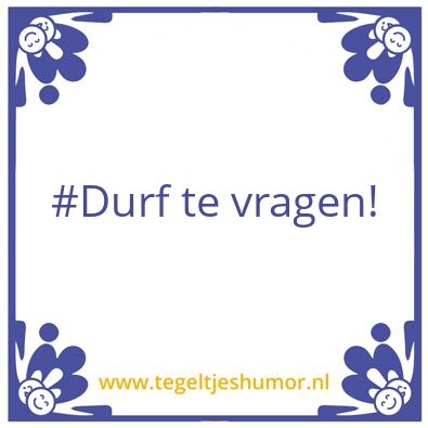 Tegeltje: vragen