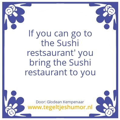 Tegeltje: Sushi