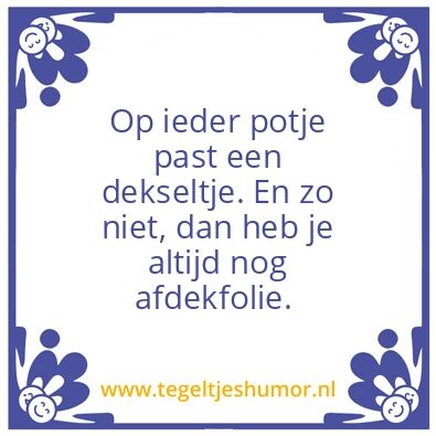 Tegeltje: Potje
